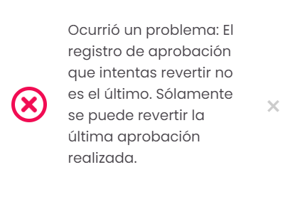 Mensaje de error