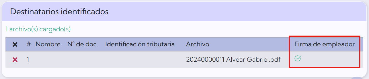 Archivos firmados localmente