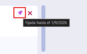 Indicador de publicación fijada